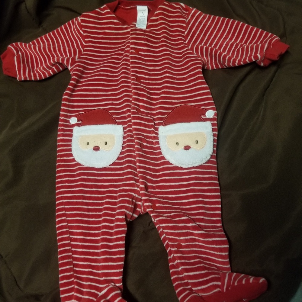 Carter's Santa Claus sleeper , Onesie, 0-3 Months